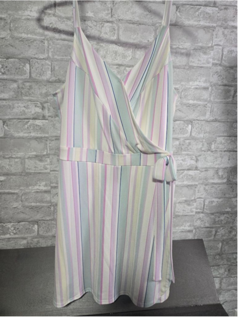 Candie's Striped Romper XXL White Multicolor